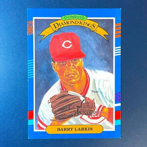 Barry Larkin Diamond Kings 1990 Donruss Cincinnati Reds